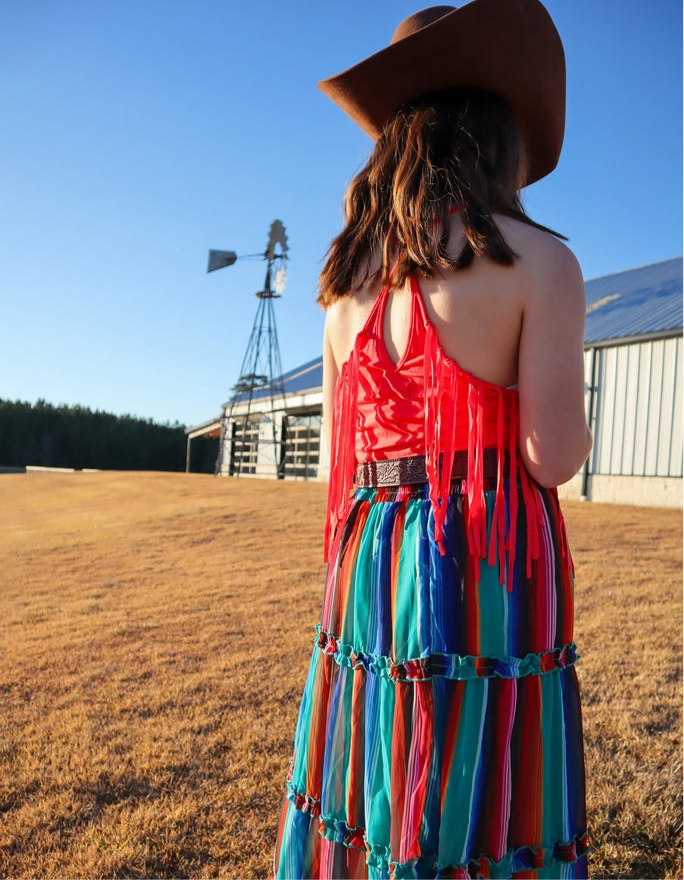 Criss Cross Fringe Tank