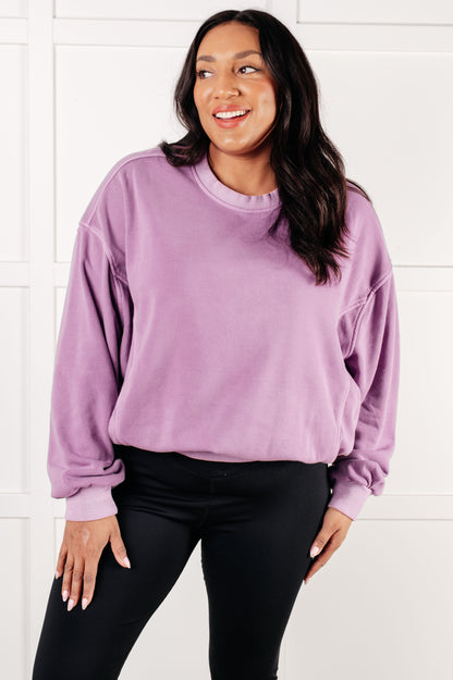 Beyond the Basics Pullover in Violet