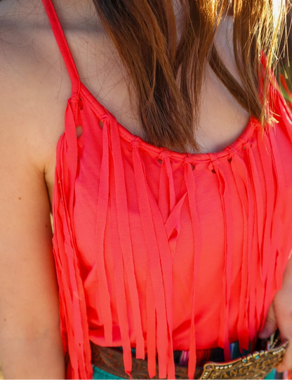 Criss Cross Fringe Tank