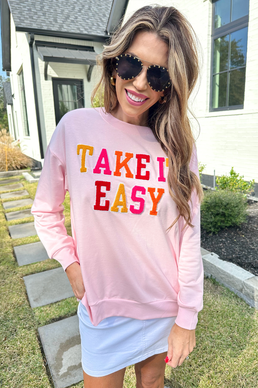 PREORDER-Take It Easy Patch Pullover