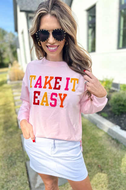 PREORDER-Take It Easy Patch Pullover