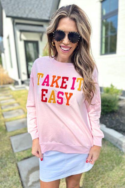 PREORDER-Take It Easy Patch Pullover