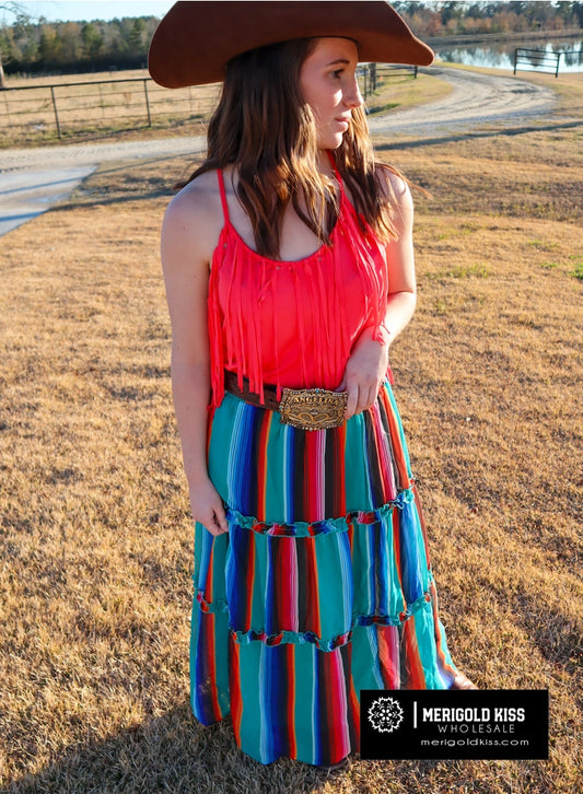 Criss Cross Fringe Tank