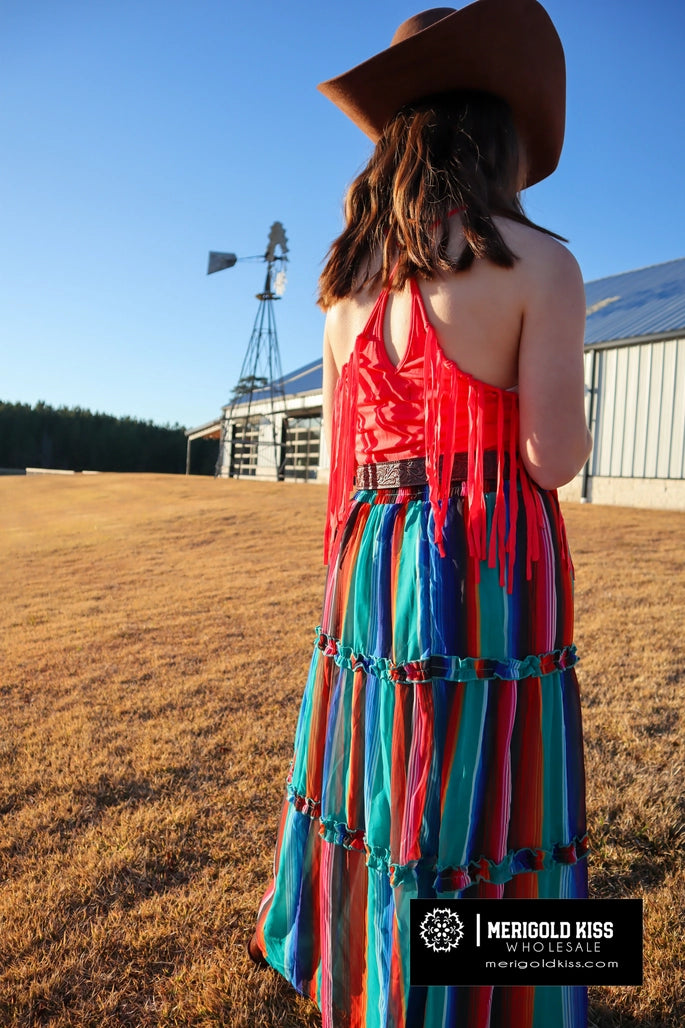 Criss Cross Fringe Tank