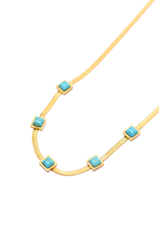 Turquoise Squares Necklace